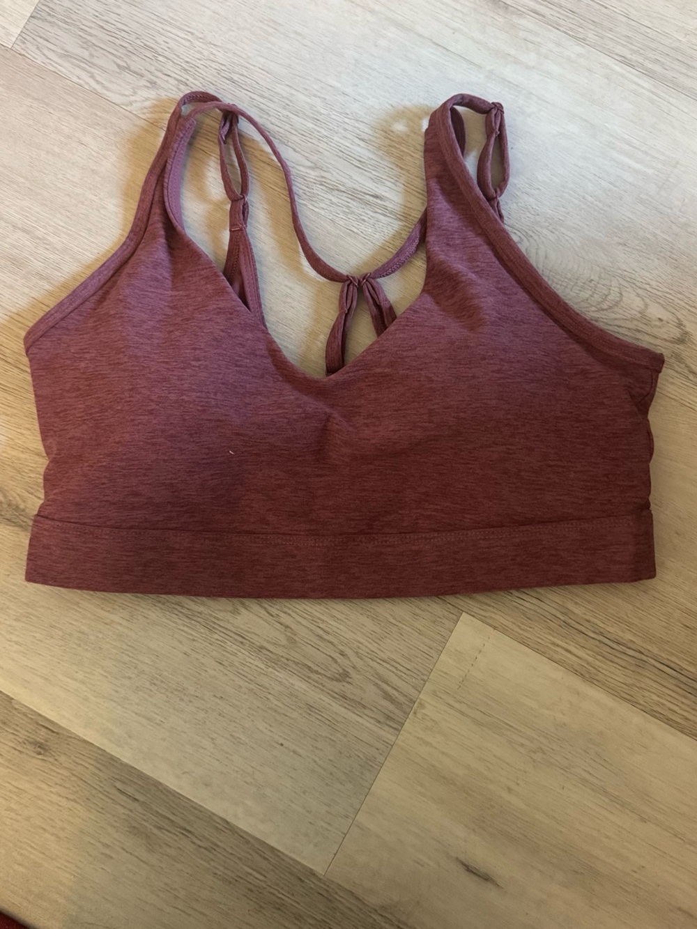 Everyday Strappy Comfort Bralette in Mauve Heather